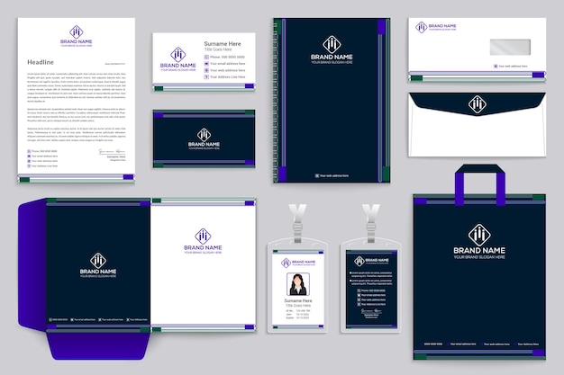 Professional stationery template