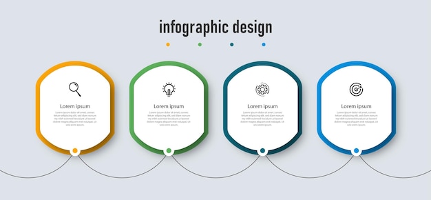 Progettazione infografica con diagramma piatto di passaggi professionali