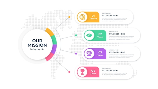 Vector professional steps infographic template