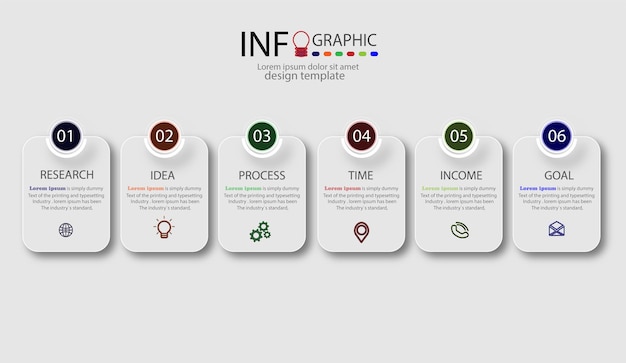 전문적인 단계 Infographic