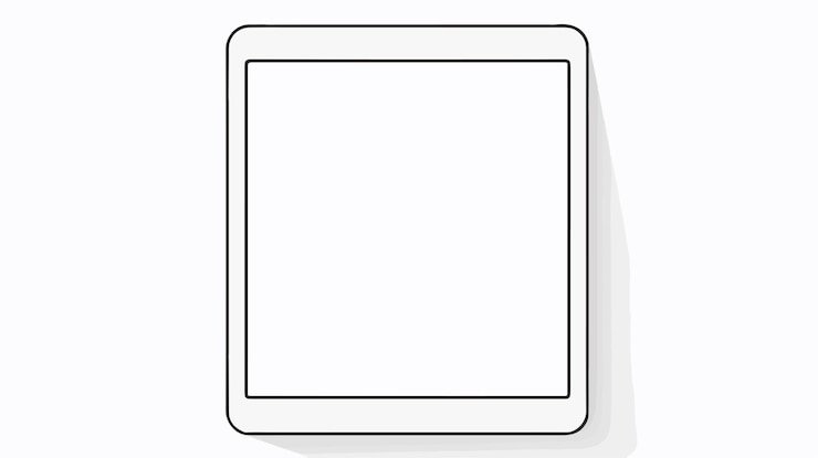 Vector professional tablet flat icon in trendy style for design projects