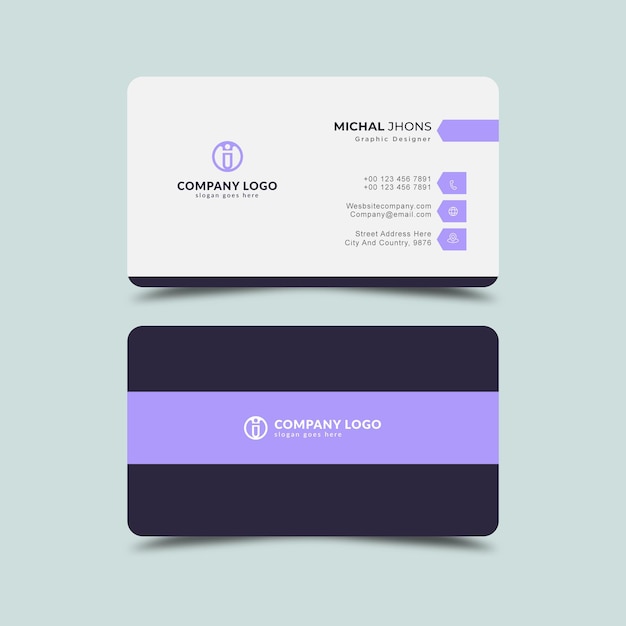 Professional template visiting card with logo