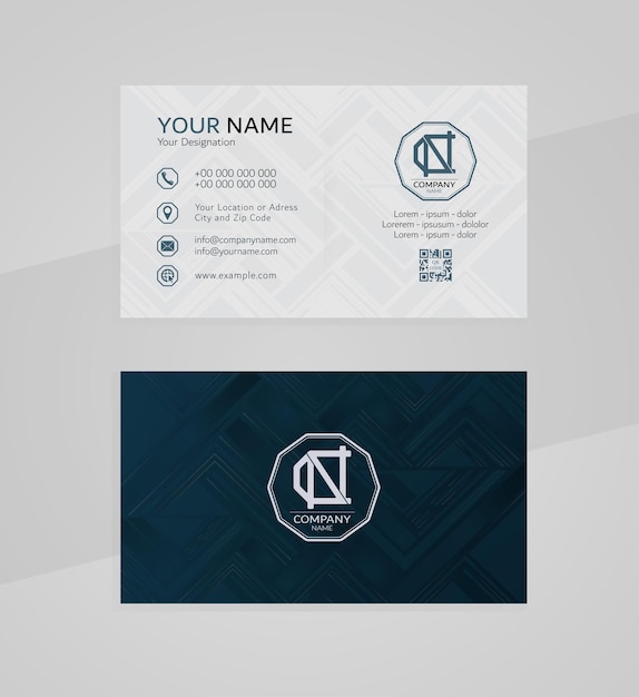 Vector professional texture background business card template modern luxurious company card design