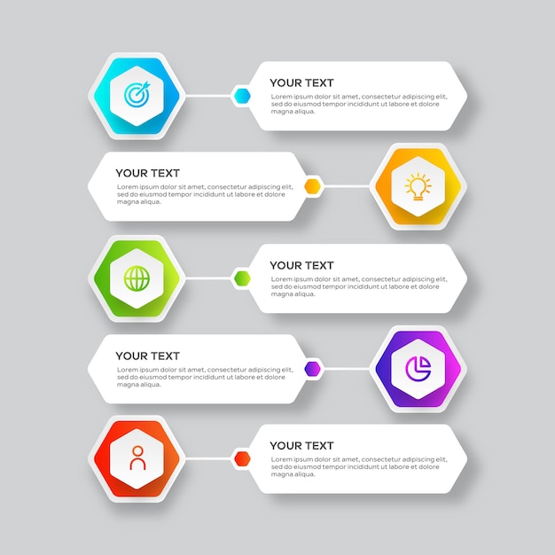 Affari di infografica timeline professionale