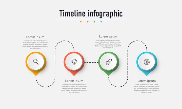 Infografica timeline professionale