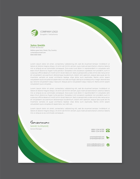 professional trend new letterhead vector design