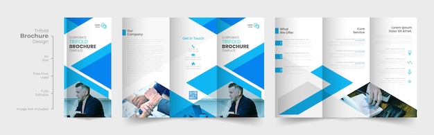 Vector professional tri fold brochure adesign