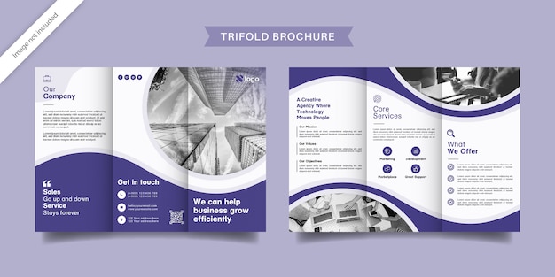 Modello di brochure professionale a tre ante