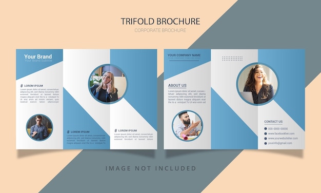 Professional trifold business brochure template design for your brand
