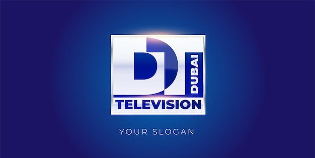 Modello di progettazione del logo del canale tv professionale