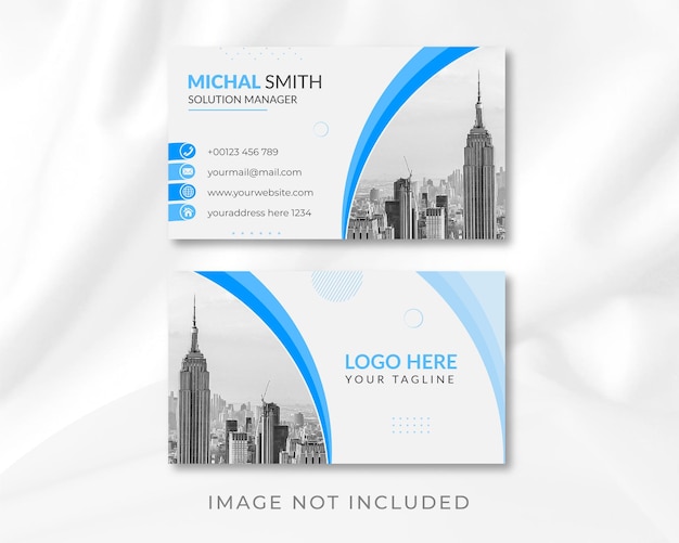 Professional and Unique business card template Premium Vector