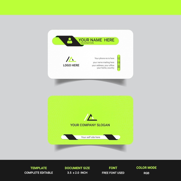 Professional unique elegant corporate business card template design