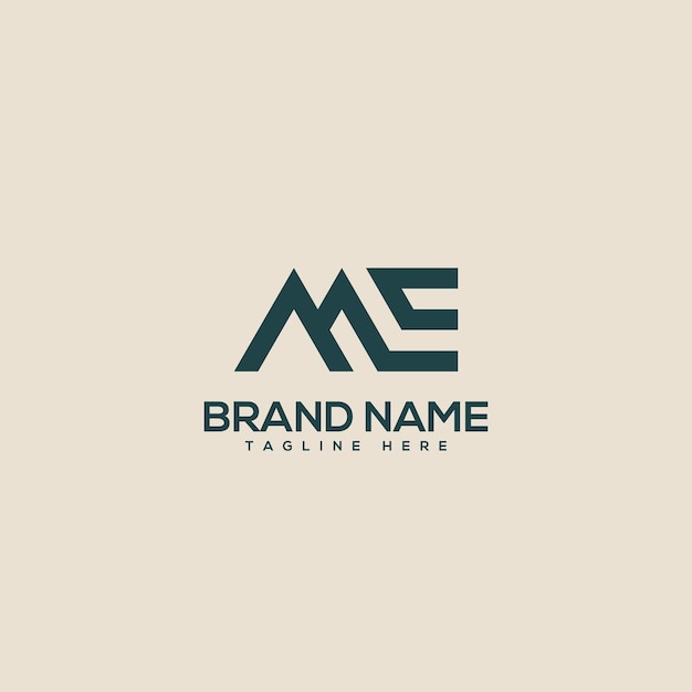 Professional unique letter ME EM monogram logo design template Initials Business logo