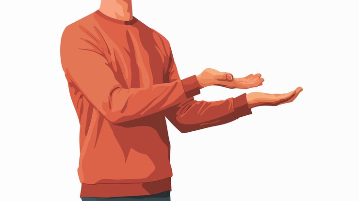 Vector professional vector illustration of a confident man holding something