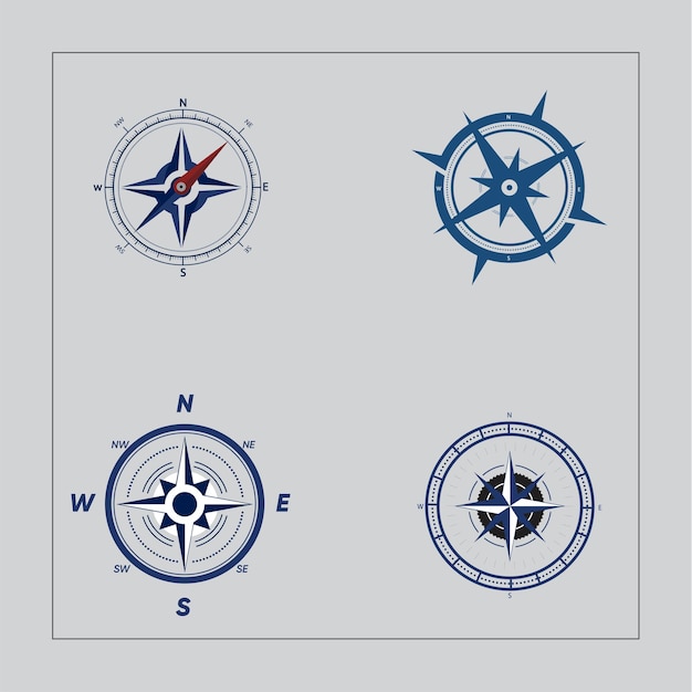 Professional vintage compass logo design or adventure map compass logo design