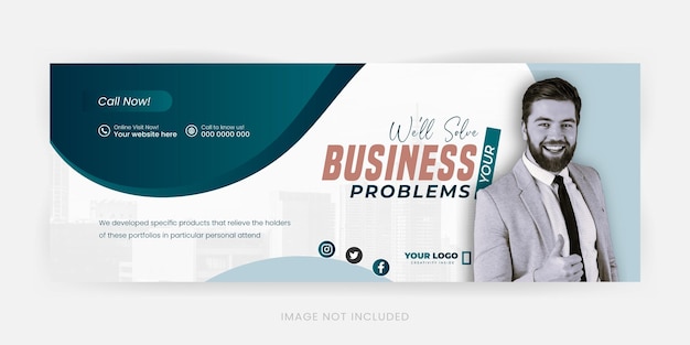 Vector professional website banner for a business or a template for a creative and social media cover photo