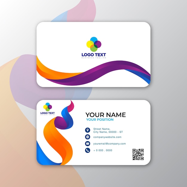 Vector professional white business card