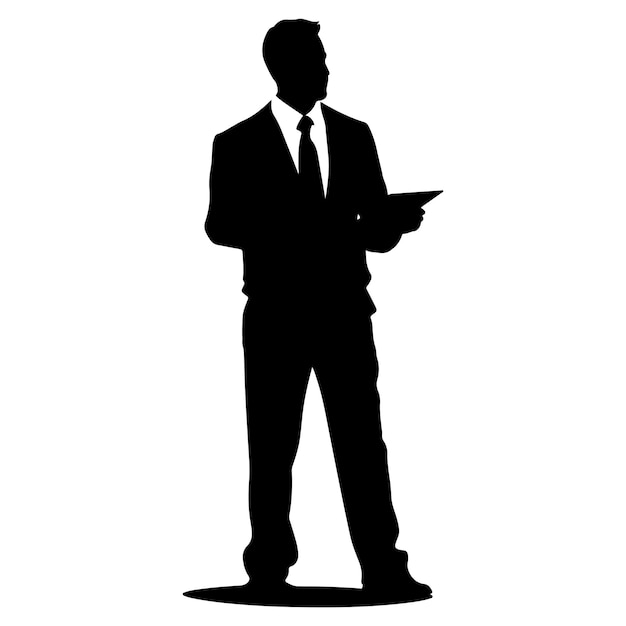 Vector professional with clipboard silhouette vector