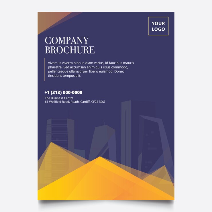 Professional Yellow Company Brochure Design