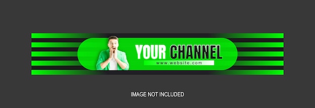 Professional youtube banner cover social media template