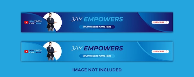プロのYouTubeバナーカバーテンプレートデザインプレミアムベクトル