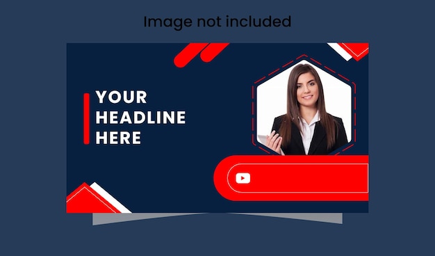 ベクトル プロフェッショナルなyoutubeのサムネイルテンプレート