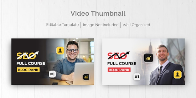 Vector professional youtube video thumbnail design
