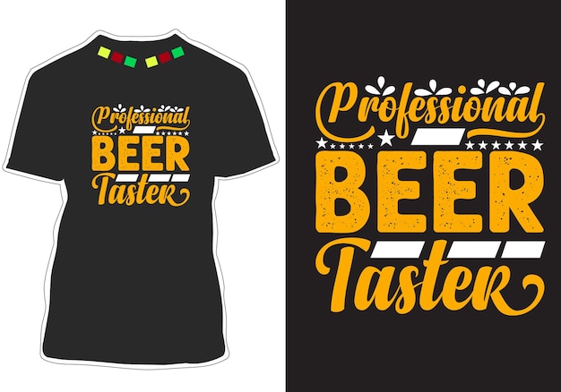 Professioneel bierproever t-shirtontwerp