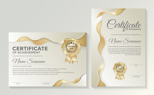 Professioneel certificaatsjabloon diploma award ontwerp