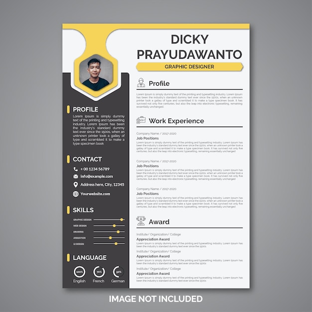 Professioneel curriculum vitae-sjabloon