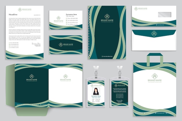 Professioneel elegant creatief briefpapierontwerp