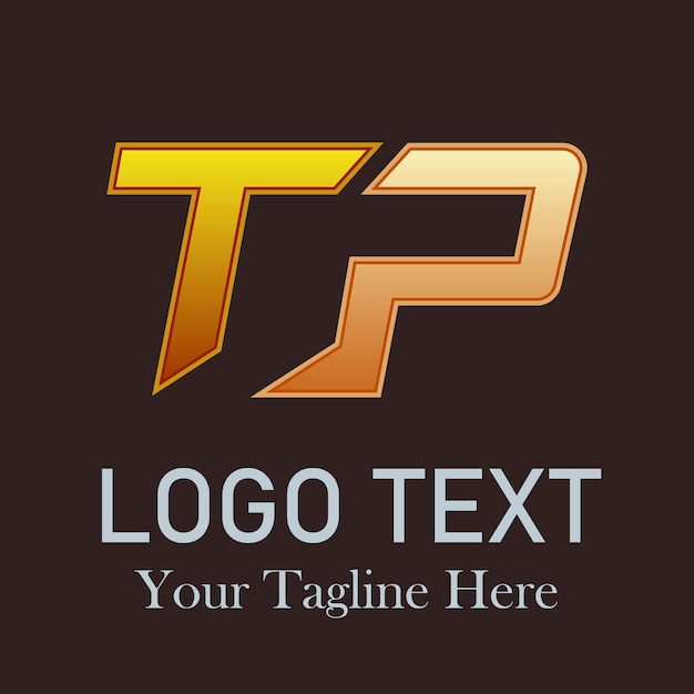Professioneel hoogwaardig TP-icon logo ontwerp vectorconcept