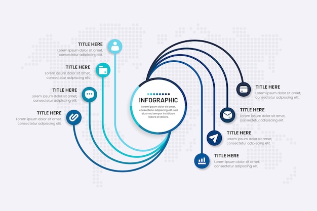 Vector professioneel infographic ontwerp