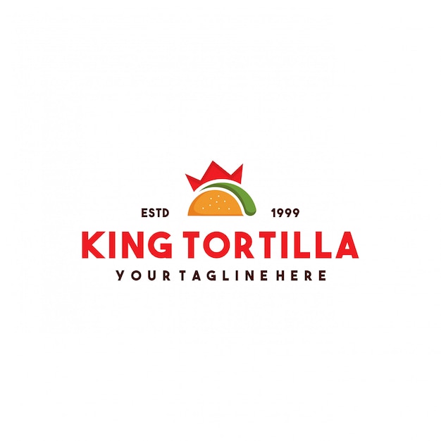 Professioneel king tortilla logo-ontwerp