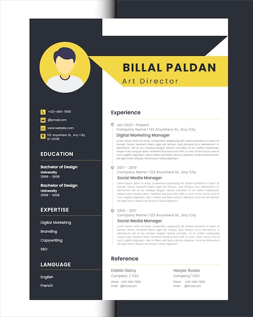 Professioneel modern CV CV