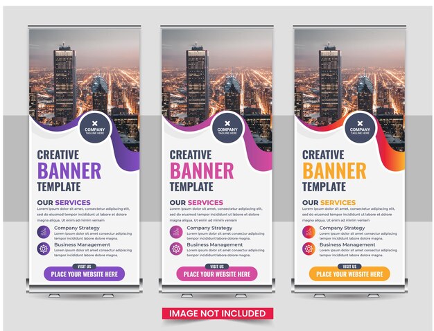 Professioneel ontwerp van roll-up stand banners