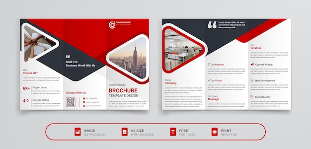 Professioneel zakelijk agentschap modern en multifunctioneel creatief adviseur TirFold Brochure