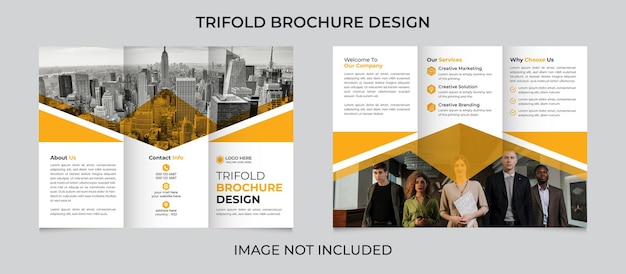 Professionele abstracte moderne driebladige brochure ontwerpsjabloon