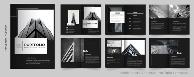 Professionele architectuur en interieur Portfolio-sjabloon
