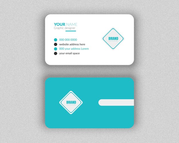 Vector professionele bedrijf minimale visitekaartje mockup ontwerp sjabloon