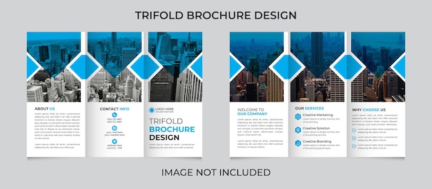 Professionele bedrijfscreatieve abstract business drievoudige brochure ontwerp sjabloon