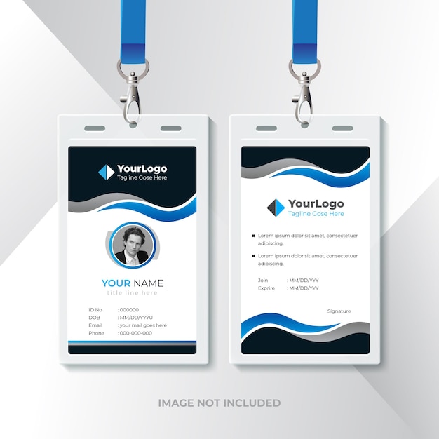 Professionele bedrijfsidentiteitskaart sjabloon en schoon identiteitskaartontwerp met realistische mockup