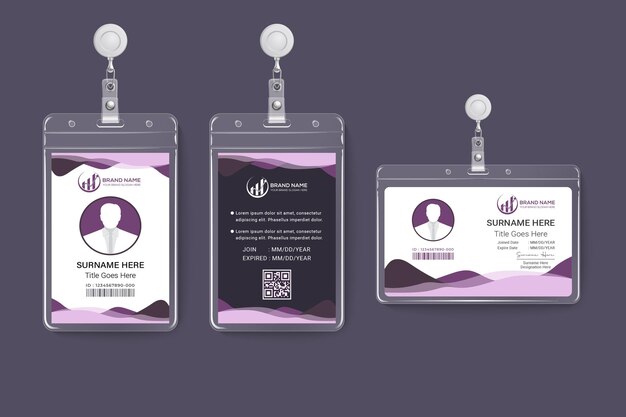 Professionele creatieve merkidentiteit luxe bedrijf Verticale en horizontale ID-kaart Template design