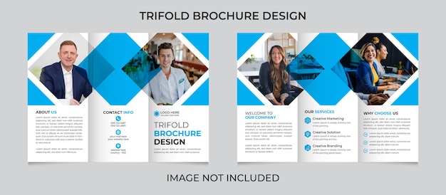 Professionele creatieve moderne zakelijke drievoudige brochure ontwerp sjabloon