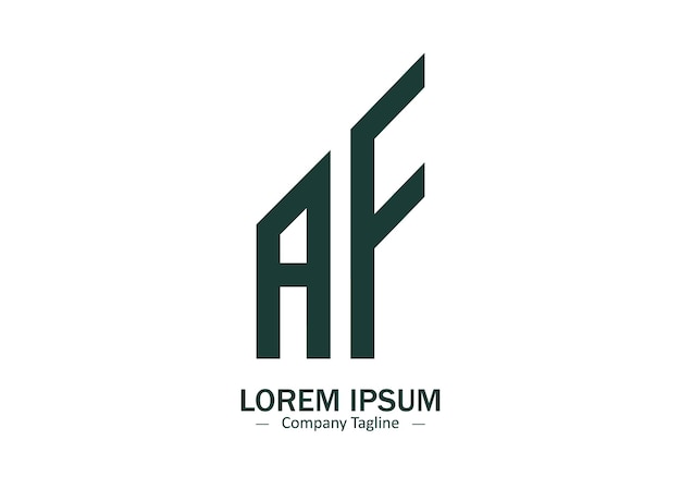 Professionele elegante trendy awesome artistieke AF FA initiële gebaseerd Alfabet icoon logo