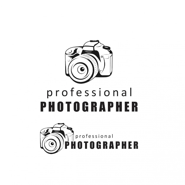 Vector professionele fotograaf logo ontwerp