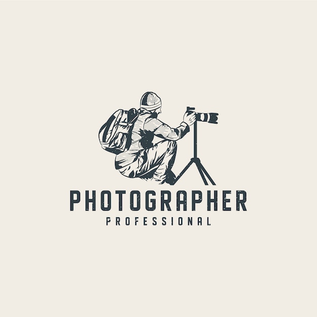 Professionele fotograaf logo sjabloon