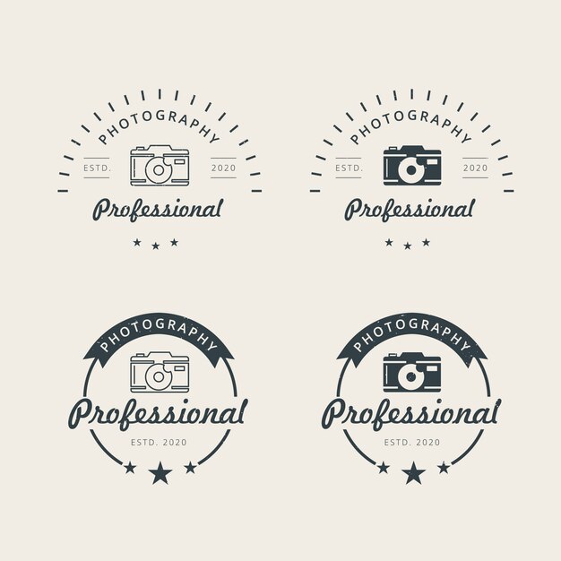 Professionele fotografie logo ontwerpsjabloon