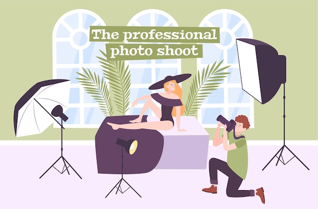 Professionele fotostudio illustratie