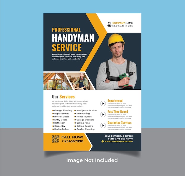 Professionele handyman service flyer